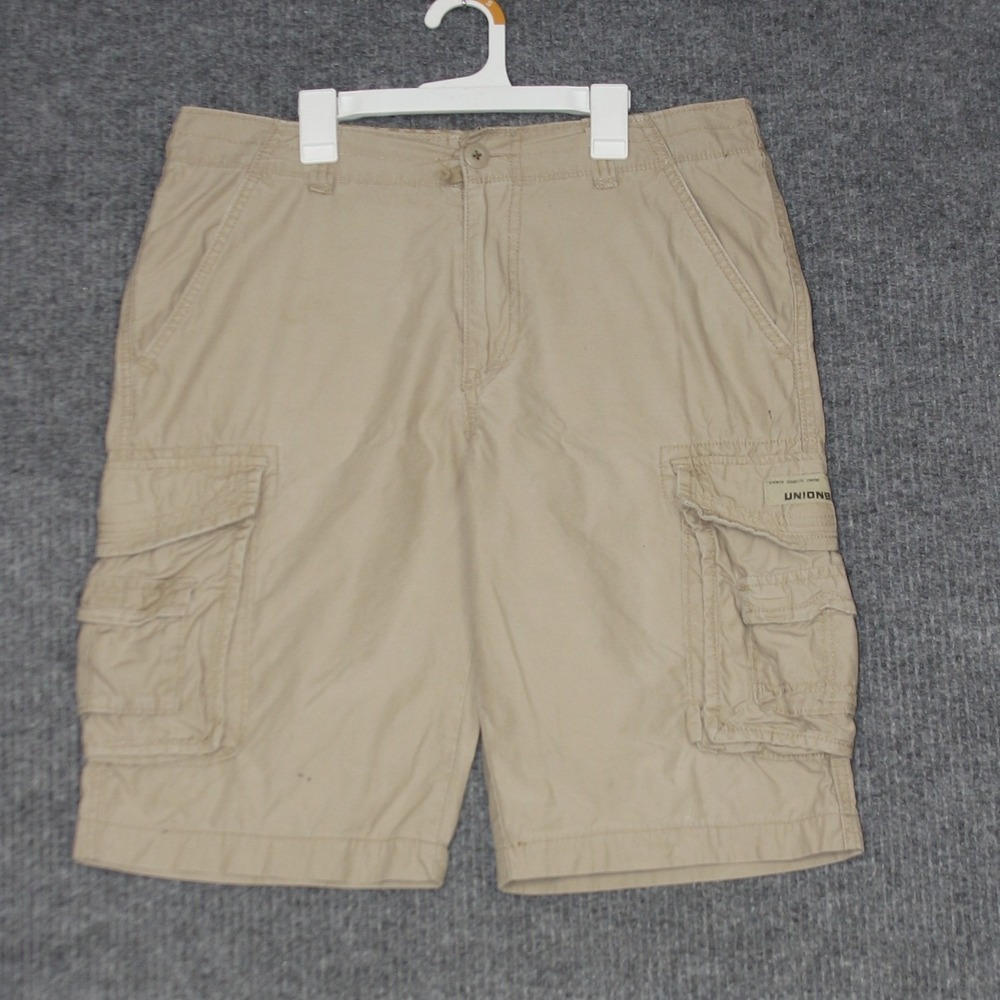 UNIONBAY Cargo Shorts Mens 32 Tan Relaxed Fit Cotton Pockets Casual Utility